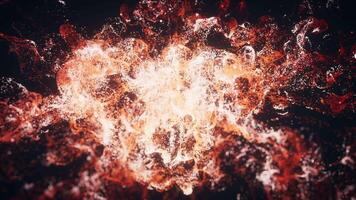 vermelho fluindo partículas com explosivo onda efeito, 3d Renderização. video