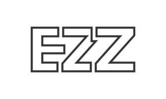 EZZ logo design template with strong and modern bold text. Initial based logotype featuring simple and minimal typography. Trendy company identity. vector