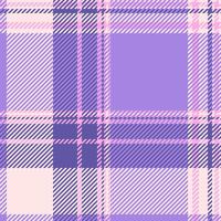Random plaid texture textile, pop check fabric . Paper background tartan pattern seamless in misty rose and violet colors. vector