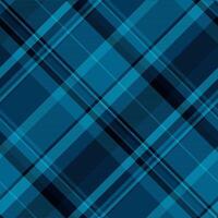 Ribbon pattern texture seamless, motif background check. Hispanic tartan plaid textile fabric in cyan and black colors. vector