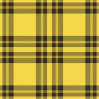 Plaid seamless pattern in yellow. Check fabric texture. textile print. vector