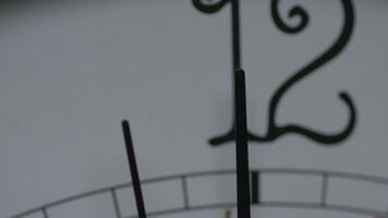 A CloseUp View of Clock Hands Positioned Almost at 12 OClock, Capturing Precision and Detail video