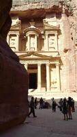 Ancient Petra Experience a Majestic View While Strolling Through the Siq Canyon Trail. Action video
