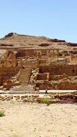 Exploring the Ancient Ruins Situated in an Expansive and Arid Landscape of Culture and History. Action video