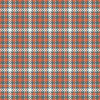 Volume plaid texture seamless, 40s background fabric . Hispanic pattern textile tartan check in cyan and red colors. vector