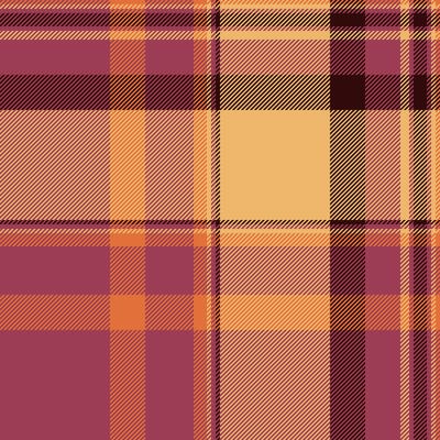 Age background check tartan, place texture textile pattern. Sewing seamless fabric plaid in orange and red colors.