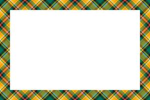 Vintage frame . Scottish border pattern retro style. Tartan plaid ornament. vector