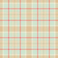 Expensive pattern textile plaid, greeting card seamless tartan fabric. Ireland background texture check in light and orange colors. vector