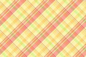 Neutral check plaid textile, stationary fabric seamless. Tile pattern background tartan texture in yellow and red colors. vector