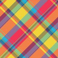 Neutral pattern background, christmas ornament texture plaid check. Minimalist textile fabric seamless tartan in red and yellow colors. vector