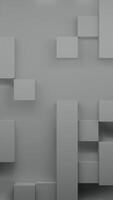 Abstract visualization of gray cubes on a wall, highlighting modern 3D design in art. Design video