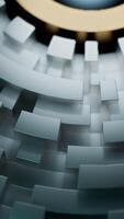 Abstract Geometric Design Featuring Circular Elements and Intriguing Textures for Artistry. Design video