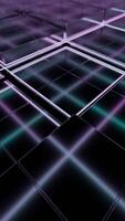 Futuristic Abstract Grid Design Featuring Neon Lights and Intricate Patterns for Artworks. Design video