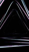 Experience a striking Neon Triangle Tunnel featuring a captivating Abstract Aesthetic Design. Design video