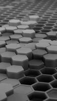 Abstract Hexagonal Pattern in Monochrome An Exploration of Shapes and Aesthetic Design. Design video