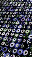Abstract field of small same size loading rings. Animation. Digital background with small icons, concept of internet. video