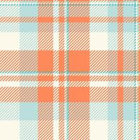 Gentleman background texture plaid, content seamless fabric textile. Fashioned check pattern tartan in orange and sea shell colors. vector