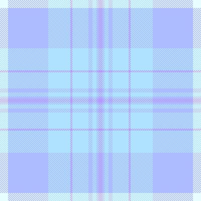 Fur tartan seamless check, down fabric background pattern. Daisy plaid texture textile in blue and cyan colors.