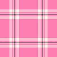 Pastel background plaid check, sheet textile pattern. Repetitive tartan fabric texture seamless in pink and light colors. vector