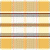 Tattersall background texture check, installing tartan fabric. Plain plaid textile pattern seamless in amber and sea shell colors. vector