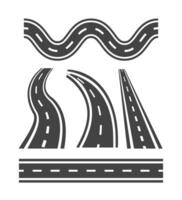 Set of different style roads vector