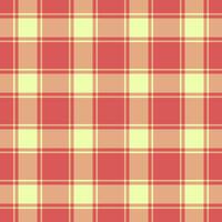 Poncho pattern tartan plaid, scratched texture background seamless. Handmade textile check fabric in orange and red colors. vector
