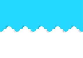 Blue and white minimal flat background with paper circles vector