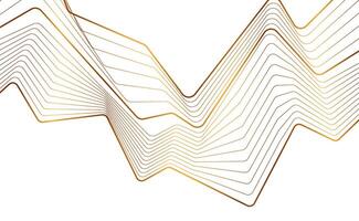 Golden curved lines abstract geometric minimal background vector
