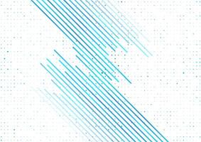 Blue smooth lines and small dots abstract geometry background vector