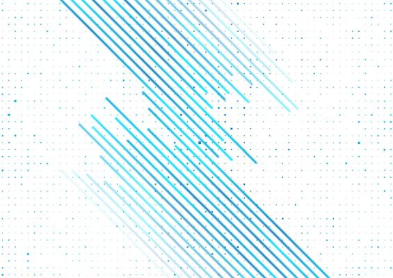 Blue smooth lines and small dots abstract geometry background