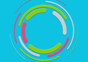 Colorful minimal geometric circles abstract background vector