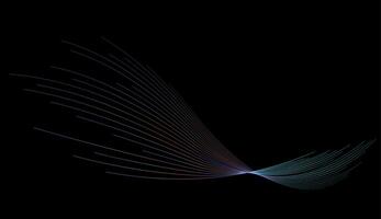 Holographic minimal wavy lines abstract futuristic tech background vector
