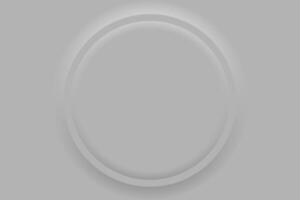 Grey minimal circle abstract geometry background vector