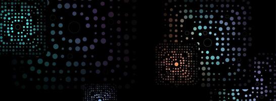 Abstract geometric squares with halftone dots abstract background vector