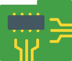 Pcb Board Flat Icon vector