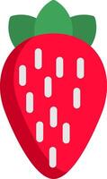 Strawberry Flat Icon vector