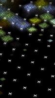 Blurred squares are moving gently on the black screen. Animation. Field with shimmering squared shapes. video