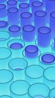 Abstract up and down sliding cylinders. Design. Ceramic round tiles, geometry pattern. video
