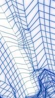 Abstract square grid moving and bending tube. Motion. Flying inside frame tunnel. video