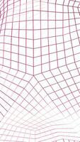 Abstract texture with curving 3d grid. Design. Cyber mesh with moving geometric surface. video