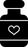 Love Potion Glyph Icon vector