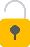 Open Lock Flat Icon vector