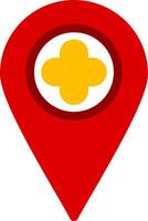 Hospital Location Flat Icon vector