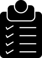 Cheacklist Glyph Icon vector