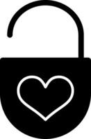 Pad Lock Glyph Icon vector