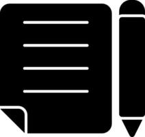 Write Glyph Icon vector
