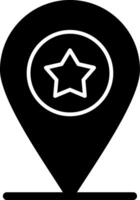 Favorite Location Glyph Icon vector