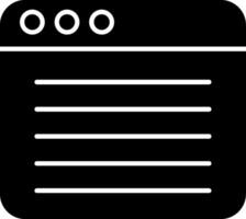 Browser Glyph Icon vector