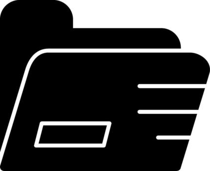 icono de glifo de carpeta vector