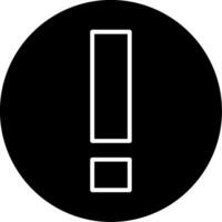 Exclamation Glyph Icon vector